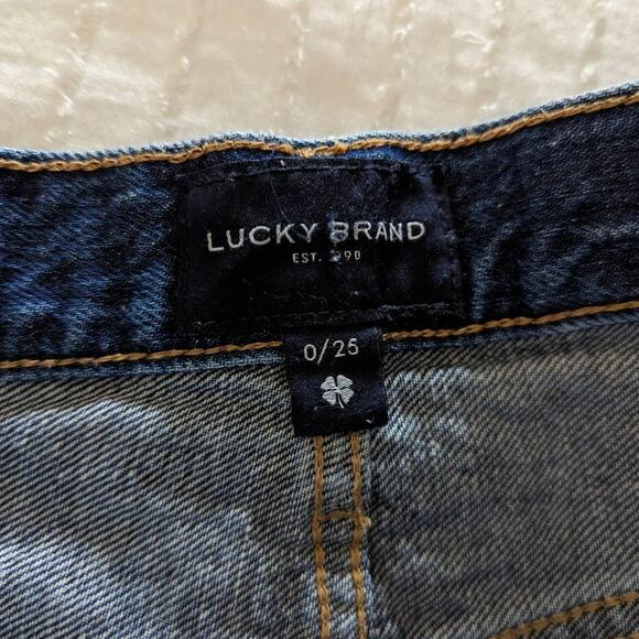 Lucky Brand Denim Lace High Rise Mom Shorts size 0/25 - Picture 7 of 9